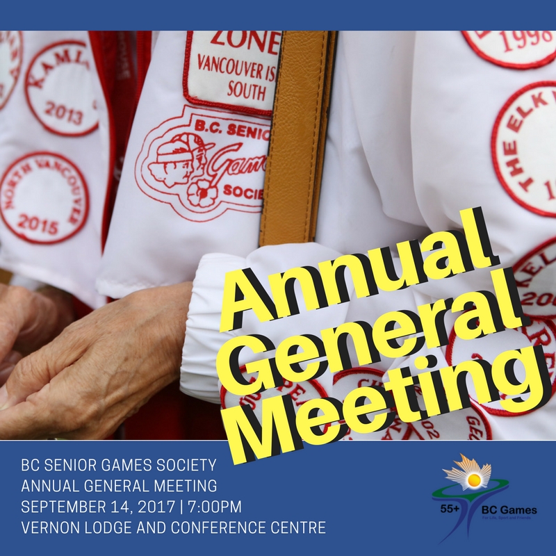 Notice of Meeting of the Members of BC Seniors Games Society